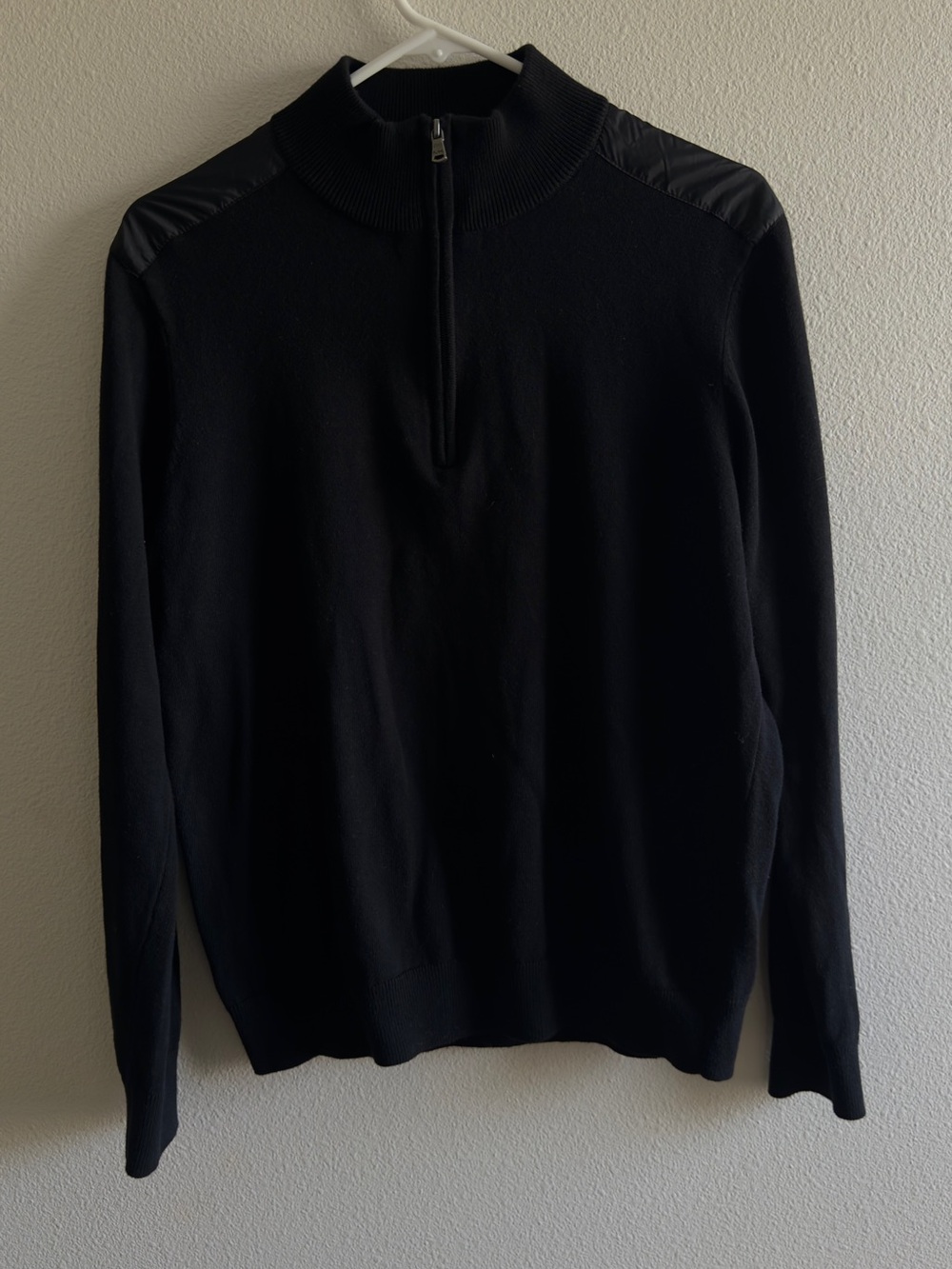Michael Kors Black Half-Zip Pullover Sweater